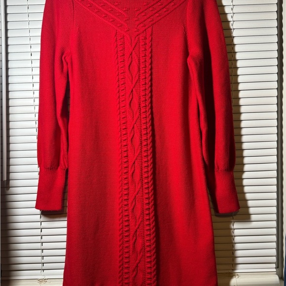 Charter Club Vibrant Red Long Sleeve Dress - Picture 1 of 8